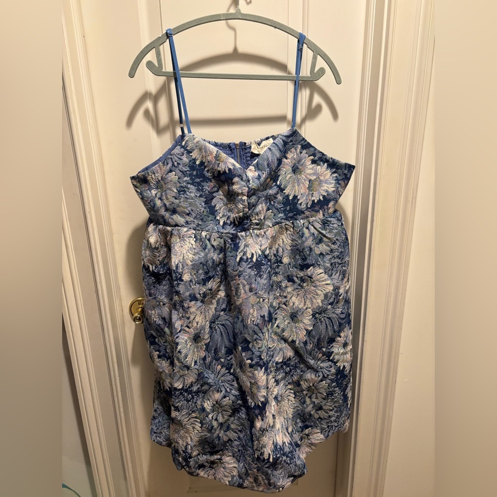 Floral Blue Women's Dress Summer Wedding Guest